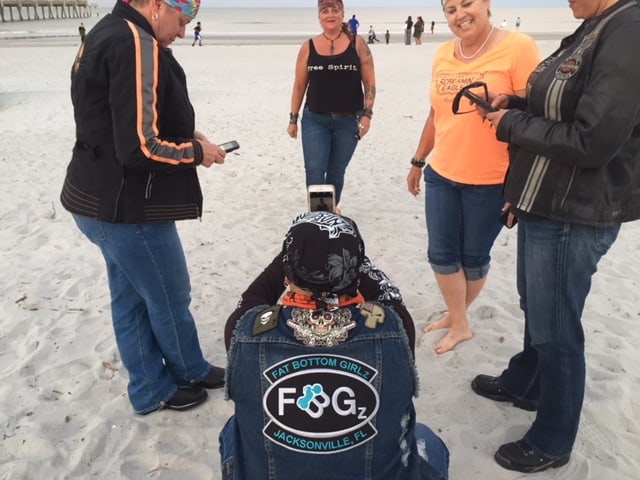 FBGz members taking pictures at the beach
