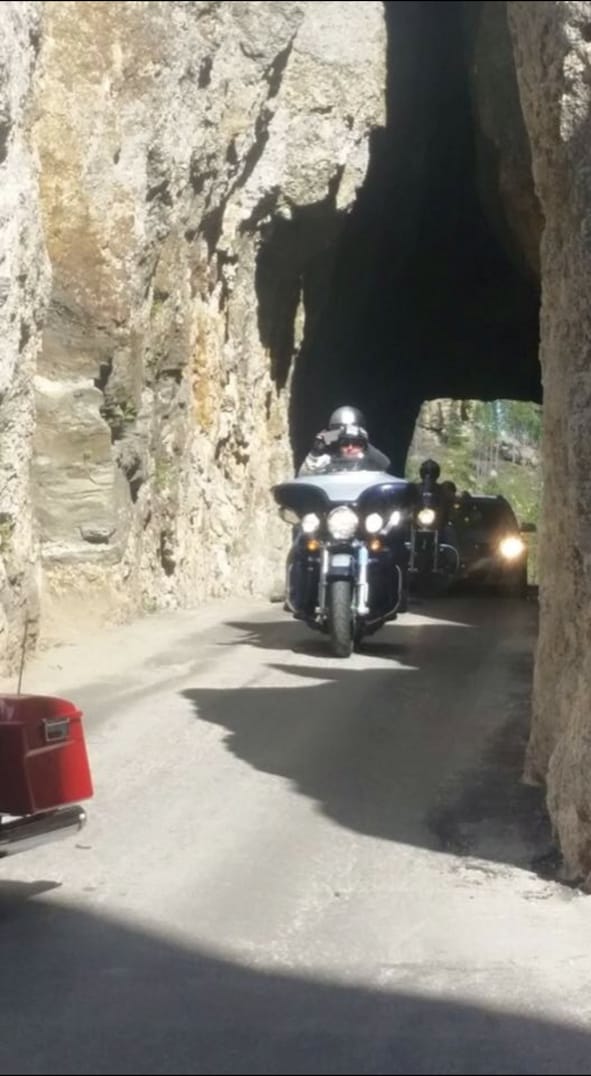 Some FBGz members on a ride through a rock tunnel